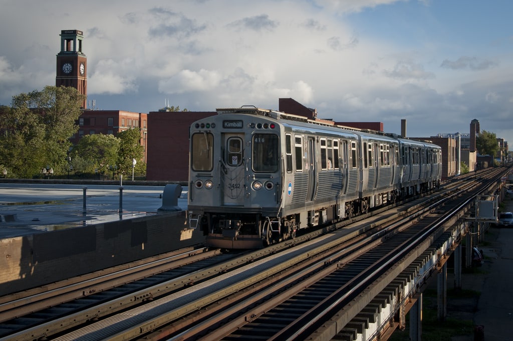 Brown Line Clock Tower