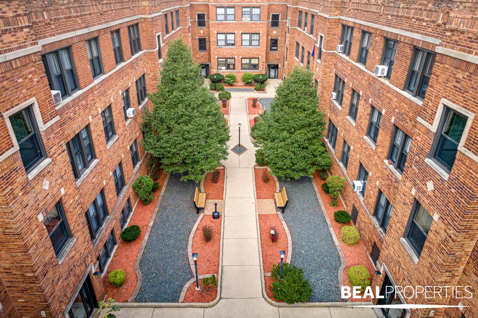 A three-story red brick apartment building at 622–630 West Cornelia Avenue in Chicago’s Lakeview ...
